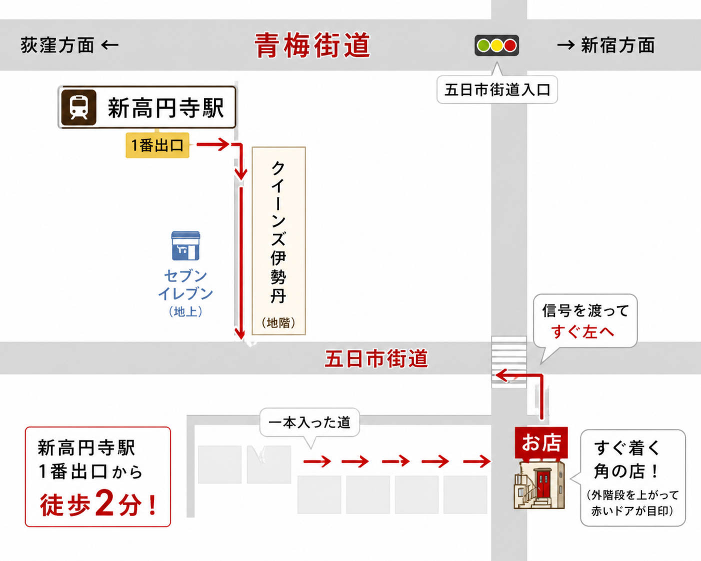 新高円寺 上ガル 周辺地図